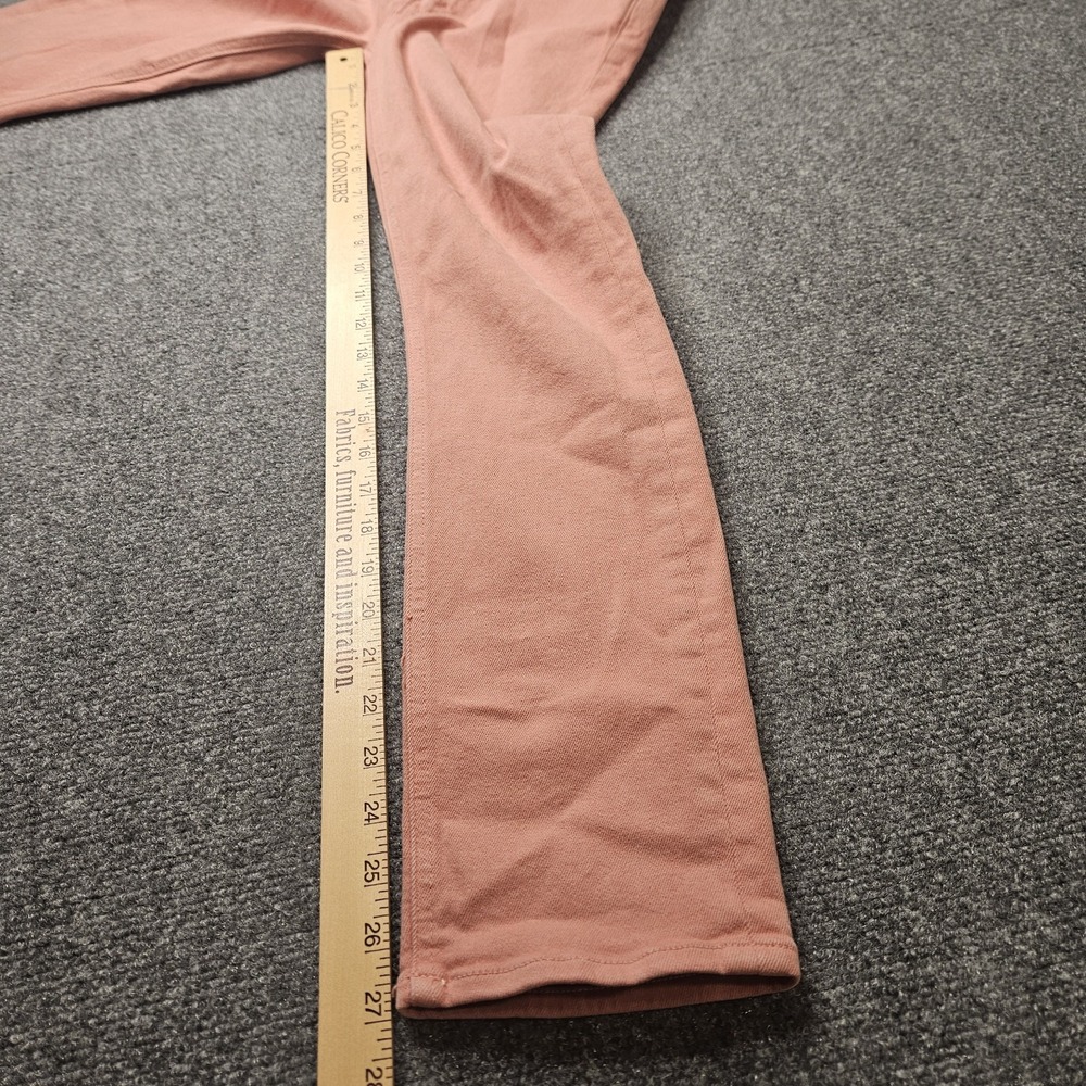 Mother The Stash Mid-Rise Dazzler Ankle Jeans Size 28 Pink Salmon Apricot - Picture 11 of 11